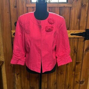 Maggy London pink topper jacket size 10